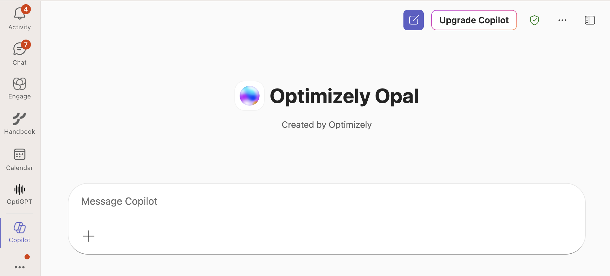 Optimizely Opal AI agent in Microsoft Teams