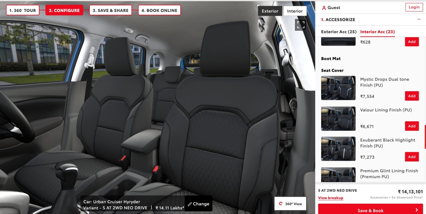 Toyota bharat car configurator