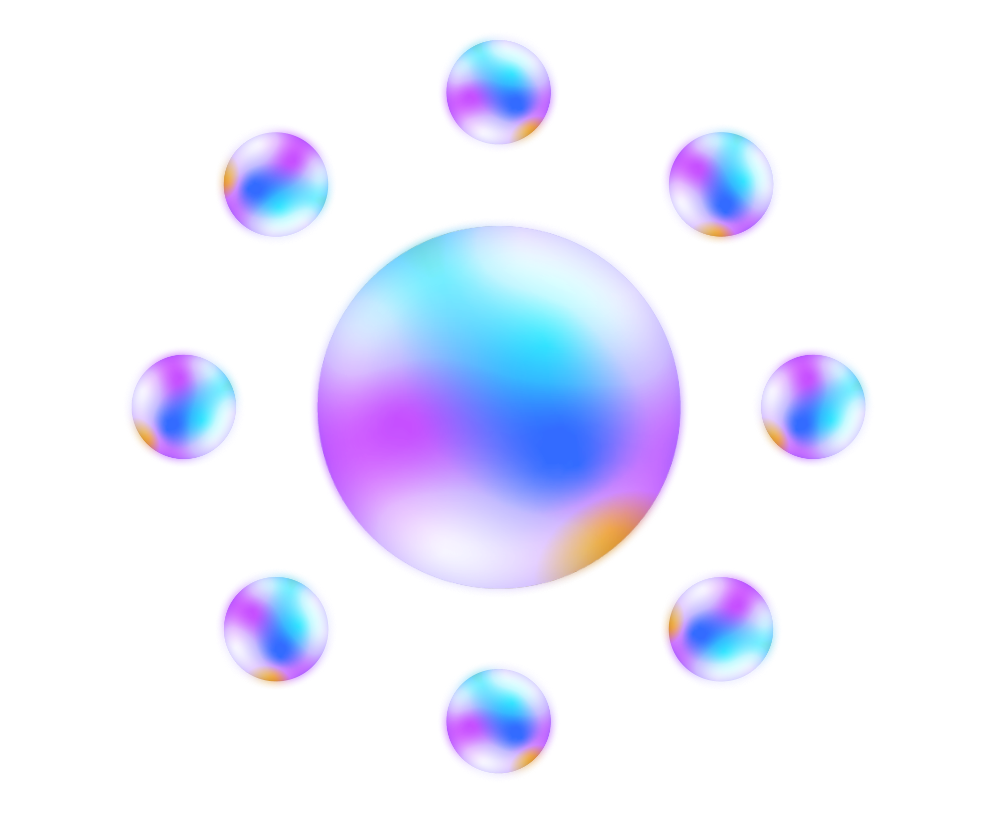 a group of blue lights